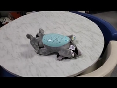 Brinquedo de pelúcia de laser musical de noite