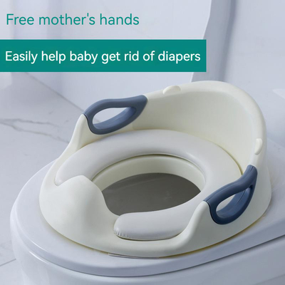 Cushion suave Baby Toilet Seat Viagem Potty Training Seat Kids Friendly PP Plástico