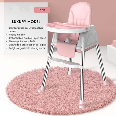 Cadeira de jantar para bebê suave, confortável, ajustável, tamanho 92*65*65cm para alimentação no quarto