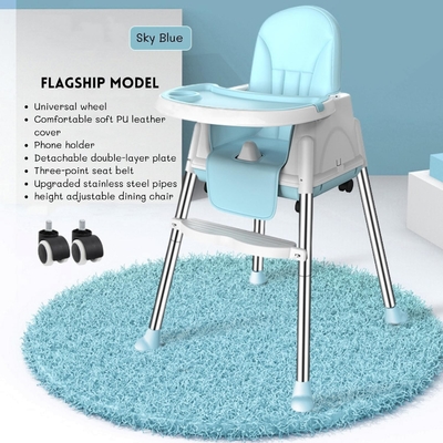 Cadeira de jantar para bebê suave, confortável, ajustável, tamanho 92*65*65cm para alimentação no quarto