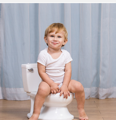 Ouninbear Potty de treino de plástico branco com botão de manobra para bebês