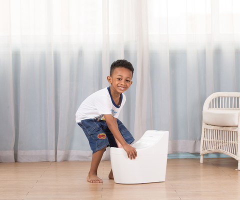 Imprimir padrão Eco-friendly Plastic PP Baby Potty Cadeira de treino 39*26*37 Peso bruto/neto 2.1kg/1.48kg