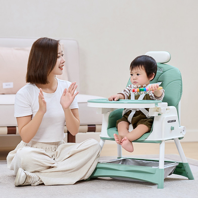 Certificado EN71 Cadeira de jantar para bebés Cadeira de alimentação para bebés dobrável multifuncional
