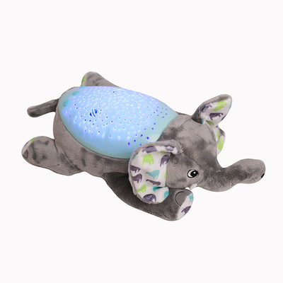 Faixa etária 2-4 anos Brinquedos de pelúcia de elefante macios feitos sob medida com luz de projeção