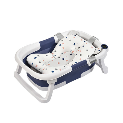 Banheira de banho para bebés recém-nascidos Conjunto de almofada macia de plástico TPE Banheiras de banho para crianças dobráveis