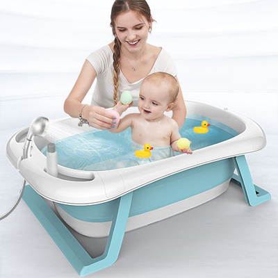 Banheira de bebê dobrável de tamanho aberto de 85*53*25cm com suporte durável e OEM/ODM