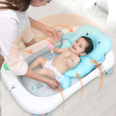 Banheira de bebê dobrável de tamanho aberto de 85*53*25cm com suporte durável e OEM/ODM