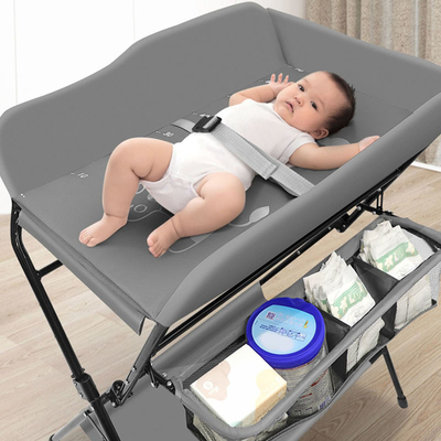 Tecido de Oxford e tubo SUS Mesa de mudança de bebê para crianças de 0 a 3 anos Eco-friendly