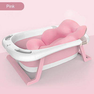 Banheira de bebê rosa de tamanho dobrado 79 * 7cm para recém-nascidos