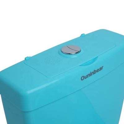 Cadeira de banheiro de treino de bebê de plástico azul com padrão impresso para crianças