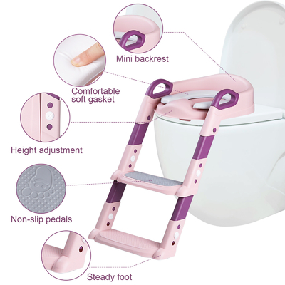 OEM ODM Soft Cushion Foldable Potty Seat com degraus OUNINBEAR Marca