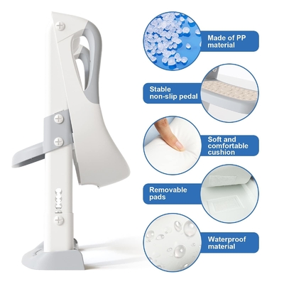 Cinza + Branco 3 em 1 Potty Training Toilette Seat com Step Stool Ladder para 1-6 anos de idade