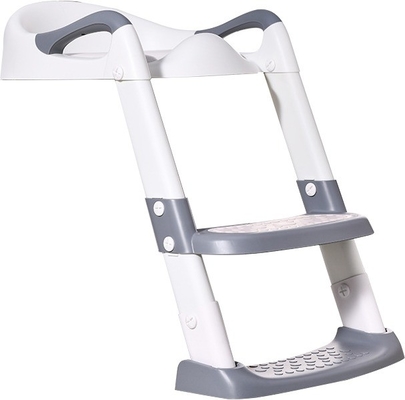 Cinza + Branco 3 em 1 Potty Training Toilette Seat com Step Stool Ladder para 1-6 anos de idade