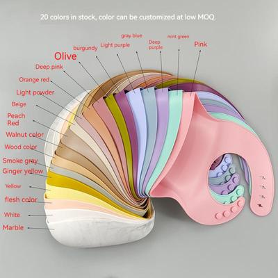 Bife de silicone para bebê impermeável e suave personalizado com certificado EN71