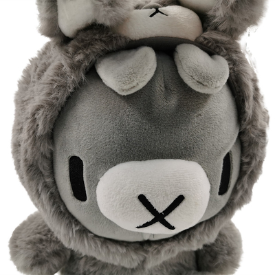 Altura 11cm-30cm Coelho cinzento pequeno brinquedo de pelúcia animal de recheio personalizado