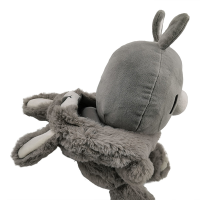 Altura 11cm-30cm Coelho cinzento pequeno brinquedo de pelúcia animal de recheio personalizado