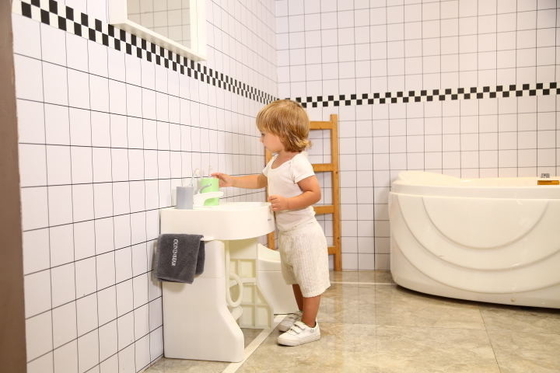 Logotipo personalizável fácil de usar Lavatório infantil com pedestal