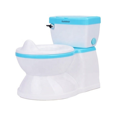 Assento de banheira de plástico azul para bebés com logotipo personalizado EN71 Certificado para treinamento de bebês
