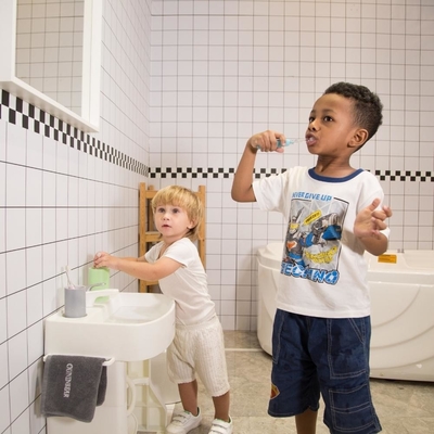 Simulação infantil Crianças Lava-louças Material PP Tipo Quadrado Facil limpeza