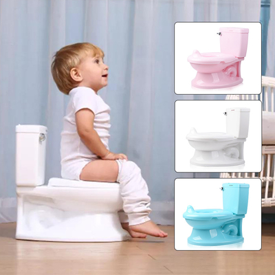 Crianças Simulação de banheiros com som de descarga Branco Azul Rosa Bebê Potty de Treinamento