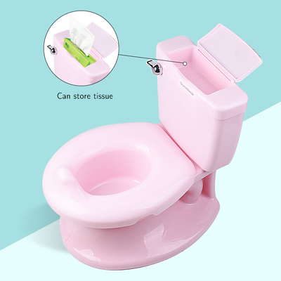 Crianças Simulação de banheiros com som de descarga Branco Azul Rosa Bebê Potty de Treinamento