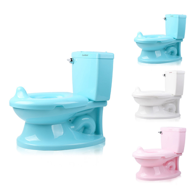 Crianças Simulação de banheiros com som de descarga Branco Azul Rosa Bebê Potty de Treinamento