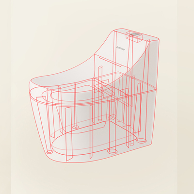 Criança Branca Potty Toilet Cradle com Toilet Trainer Figura - Design Impresso