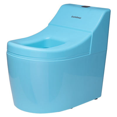 Blue Toilet Baby Seat Trainer com som e luz LED para crianças de 8M-6 anos