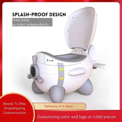 Potty de treinamento de bebê de desenhos animados de avião personalizado com certificado de teste EN71