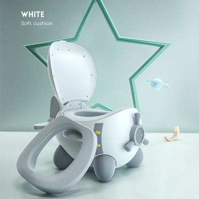 Soft PU Airplane Design Baby Potty Toilet de Treinamento com Logotipo Personalizado
