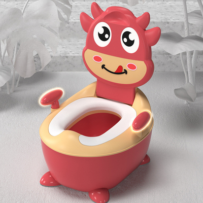 Potty de treinamento de bebê de vaca de desenhos animados de cores personalizadas com certificado de teste EN71