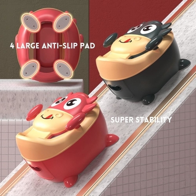 Potty de treinamento de bebê de vaca de desenhos animados de cores personalizadas com certificado de teste EN71