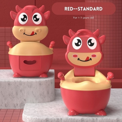 Potty de treinamento de bebê de vaca de desenhos animados de cores personalizadas com certificado de teste EN71