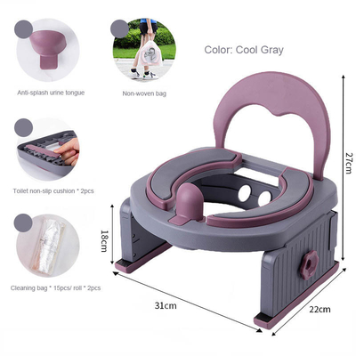 Alto ajustável Oriental Cherry Baby Toilet Seat Folhável Potty Treinamento ABS Toilet