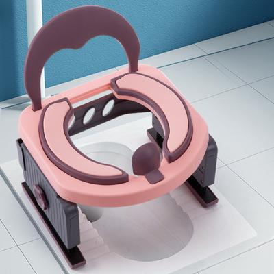 Alto ajustável Oriental Cherry Baby Toilet Seat Folhável Potty Treinamento ABS Toilet