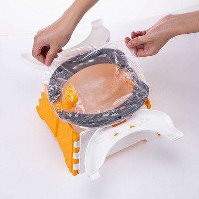 PP TPE Animal Pattern Baby Toilet Potty para Branco Laranja Cinza