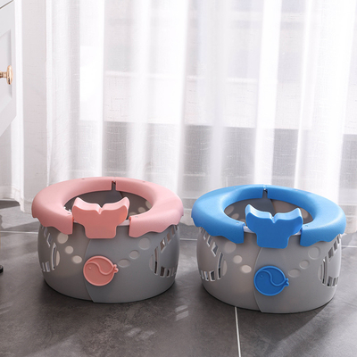 Solid Serenity Blue Sakura Pink Baby Toilet Potty Seat em PP TPE Pacotes a granel 24pcs/Cartão
