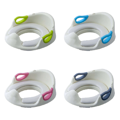 Assento de treino para bebés pequenos com impressão azul/rosa/branco