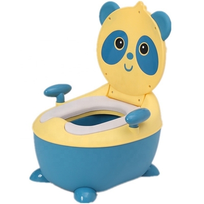 Blue Panda Cartoon Baby Training Potty com Logotipo Personalizado Certificado EN71