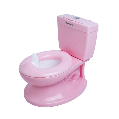 EN71 Certificado Banheiro de plástico para crianças em branco rosa azul design ergonômico