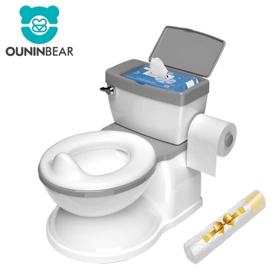 Grau/Pinc/Azul Impressão Baby Potty Toilet Trainer EN-71 Certificado Eco-Friendly Cartão Potty Seat
