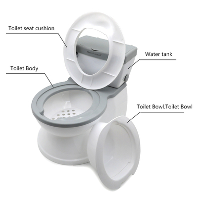 Grau/Pinc/Azul Impressão Baby Potty Toilet Trainer EN-71 Certificado Eco-Friendly Cartão Potty Seat
