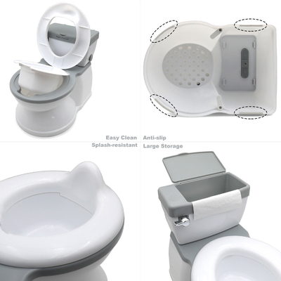 Grau/Pinc/Azul Impressão Baby Potty Toilet Trainer EN-71 Certificado Eco-Friendly Cartão Potty Seat