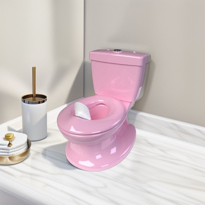 Eco Friendly Blue Pink White Print Kids Potty Toilet Trainer com embalagem e logotipo personalizados