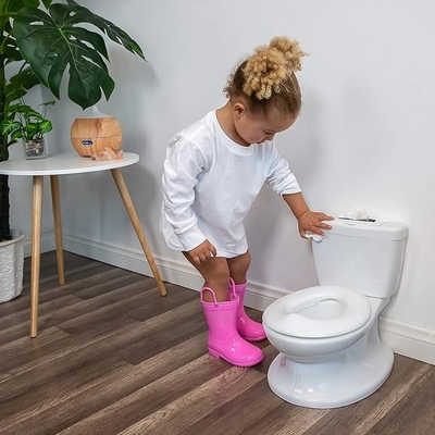 Eco-friendly plástico 3 cores Baby Potty banco de treinamento para uso doméstico e externo com logotipo personalizado