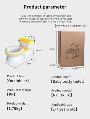 2 em 1 Amarela Dobragem Baby Potty Training Seat Segurança Cartão Portátil Realistic Commode Seat Cover