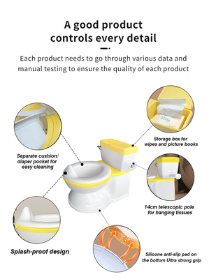 2 em 1 Amarela Dobragem Baby Potty Training Seat Segurança Cartão Portátil Realistic Commode Seat Cover