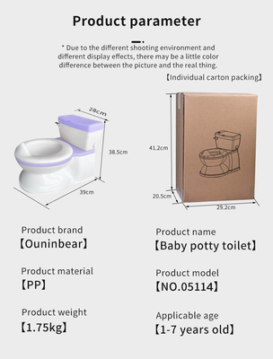 Eco-friendly plástico 3 cores Baby Potty banco de treinamento para uso doméstico e externo com logotipo personalizado