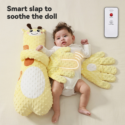 Confortável Bebê recém-nascido almofada suave eléctrica suave palmeira animal recheado brinquedos de pelúcia para relaxar