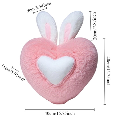 Cute coração em forma de almofada de pelúcia suave almofada de dormir sala de estar decoração dia dos namorados presentes confortável amor almofada sofá almofada
